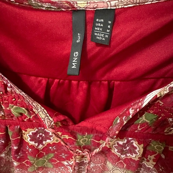 EUC MNG Mango Womens size 6 Drop Waist Sleeveless Beaded Dress - Picture 7 of 8